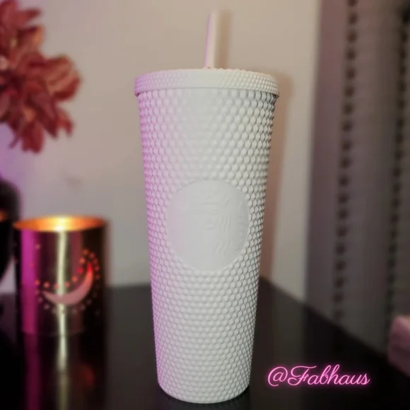 ☁️ Starbucks ☁️ Studded Matte White Venti Cold Tumbler - China Release 2022 - Picture 8 of 9
